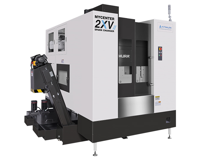 Kitamura Mycenter 2XVII CNC machine with an enclosed workspace and control panel.