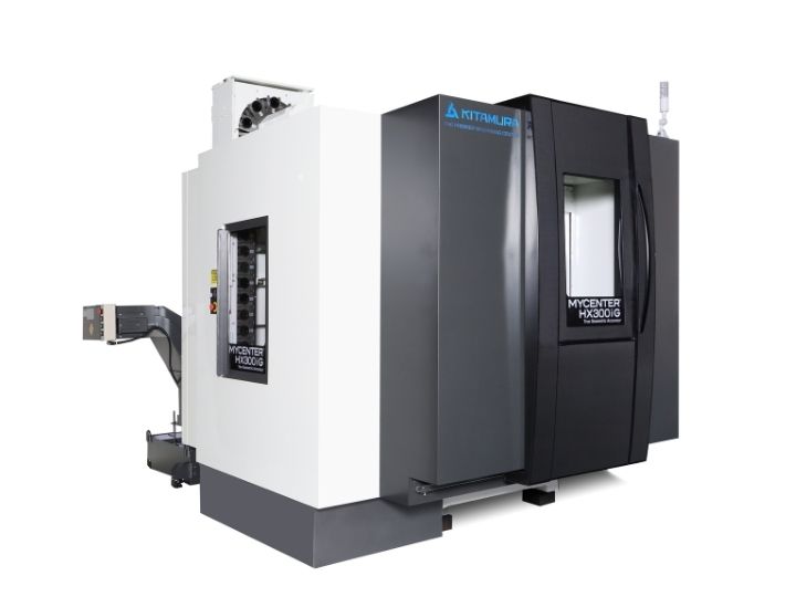 Kitamura Mycenter HX300iG CNC machine with an enclosed workspace.