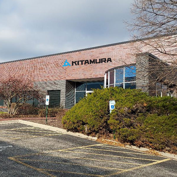 Company exterior building with company logo.